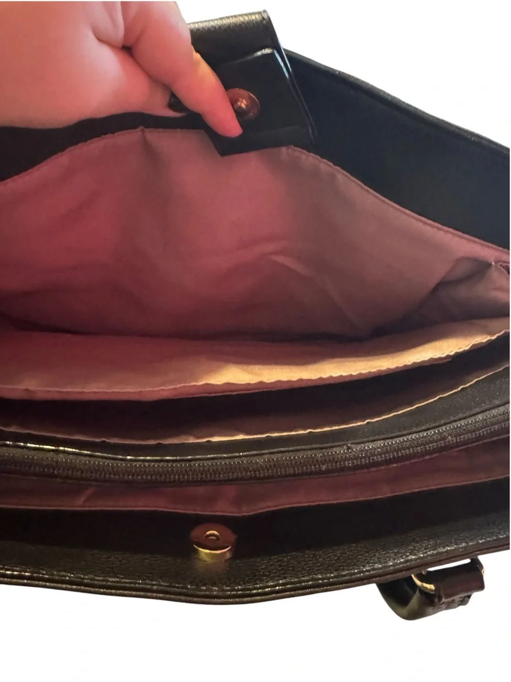Tutilo Black Croc-Embossed Briefcase/Laptop Bag